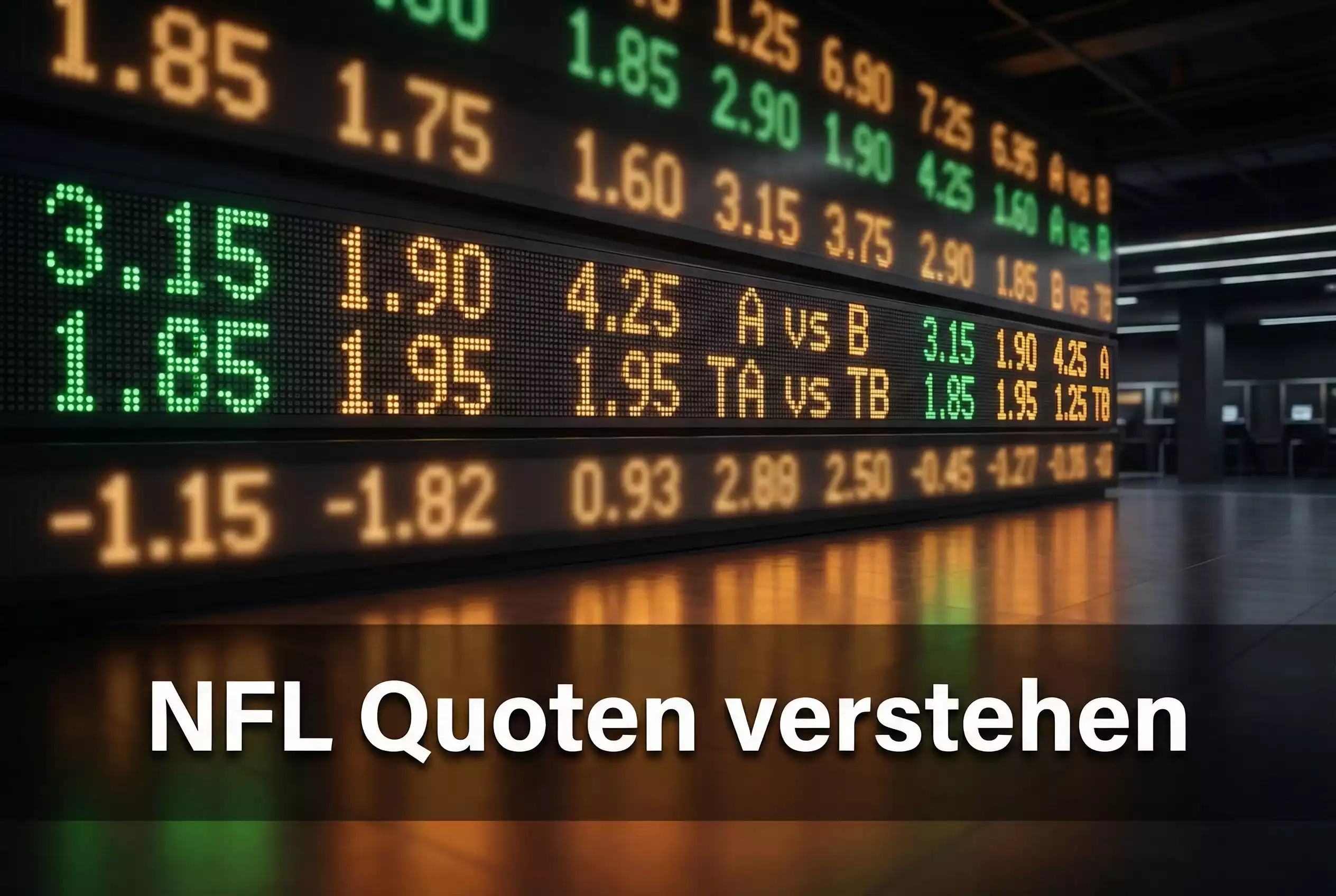 NFL Quoten verstehen – Quotentafel und Analyse bei Football-Wetten